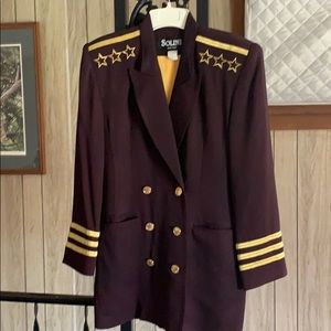 Solini | Purple Blazer with Gold Accents